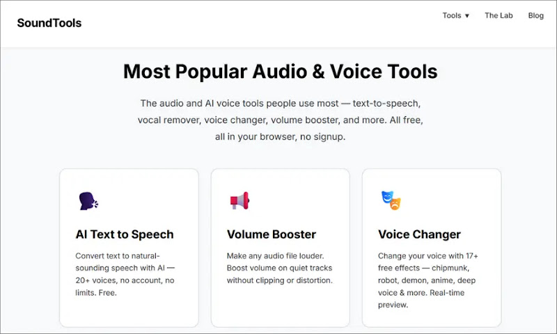 SoundTools 線上音訊工具